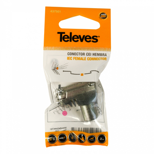 Connettore universale schermato ad angolo retto femmina PRO EasyF CEI: 5...7,5 mm (Televes 437501) (Borsa da appendere) - Product Image 4