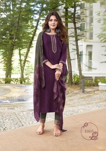 Dernières Kurtis pour femmes en viscose fantaisie, design Dolby, broderie lourde, pour pantalon, dupatta, soirées formelles, indiennes, pakistanaises - Product Image 3