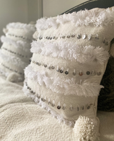 Housses de coussin berbères blanches Handira oreillers de lit motif Vintage fait à la main soie laine tissé personnalisable cadeaux de mariage maison hôtel