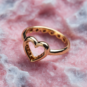 Joyería de latón chapada en oro con logotipo grabado láser hueco grueso con diseño de corazón personalizado - Product Image 3