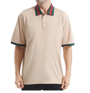 OEM Design Casual Premium Qualité Populaire Hommes Respirant Col Rabattu Manches Longues Tricot Logo Brodé Polo T Shirt - Product Image 2