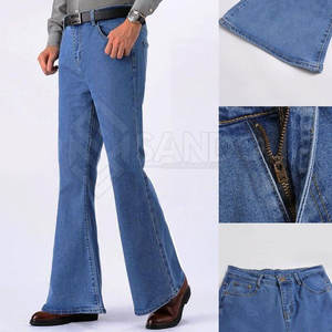 Pantalon évasé uni léger pour pantalons pour hommes lavés pantalons évasés pour hommes Streetwear pantalons évasés pour hommes - Product Image 3
