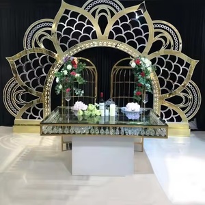 Paneles de fondo de tema de pavo real de fibra de boda, marcos de arco de fibra de boda musulmana tradicional, decoración de boda canadiense, exportaciones de DST del Reino Unido - Product Image 6