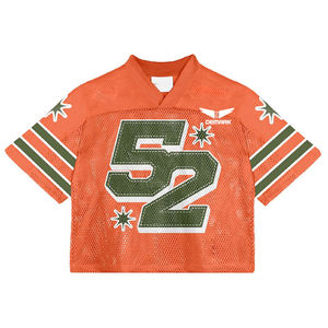 Camiseta de malla con logotipo personalizado para hombre, 100% de algodón, fútbol americano y fútbol, ropa de calle para fanáticos del baloncesto, camiseta al mejor precio - Product Image 5