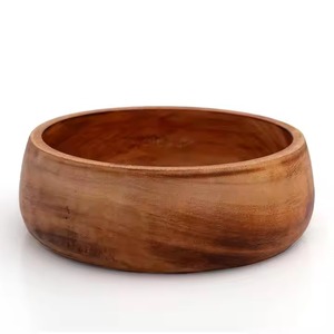 ชามไม้ใส่ผลไม้ทำมือแบบธรรมชาติที่เสิร์ฟแบบเรียบง่ายวางกลางโต๊ะสำหรับห้องครัวจัดแสดงสินค้าสดและของตกแต่งบ้าน - Product Image 6