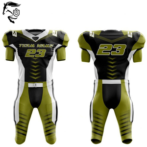 Uniforme de football américain pour jeunes de haute qualité 2025 avec logo imprimé par transfert thermique, 100% polyester respirant, taille plus - Product Image 1