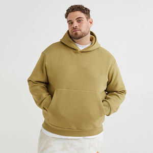 Sudadera con Capucha de Algodón 100% Grueso de 420g, Estilo Retro Americano Desgastado, Holgada, Talla XL para Hombre, Invierno - Product Image 1