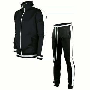 Survêtement personnalisé d'entraînement de joggeurs noirs de haute qualité ensemble de sport pour hommes survêtements unis pour hommes - Product Image 1