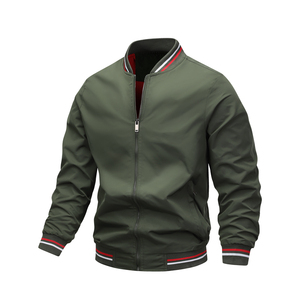 Nueva llegada de chaquetas de béisbol ligeras para hombre personalizado OEM Full Zip Pilot Bomber abrigos al aire libre rompevientos para la temporada de primavera - Product Image 1