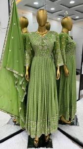 ชุดผ้า Anarkali สำหรับปักผ้าจอร์เจีย - Product Image 3