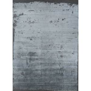 Tapis Kavi bleu noué à la main en laine et soie de bambou, motif Théorie du Chaos, 10 mm, abstrait, rectangulaire, pour la maison, le salon, le couloir, Esk-327 - Product Image 1