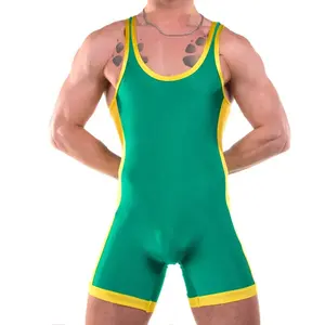 ชุดบอดี้สูทสำหรับผู้ชายเสื้อกล้ามมวยปล้ำ - Product Image 1