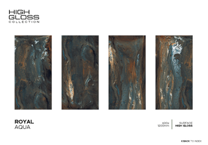 Carreaux de sol en porcelaine de luxe de qualité supérieure 600x1200mm Design moderne Motif roche continu Brillant pour appartement - Product Image 2