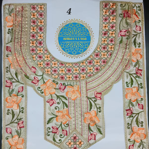 Aplique bordado de diseño superior para el cuello, ideal para kurtis, ropa étnica y trajes nacionales, suministro al por mayor. - Product Image 1