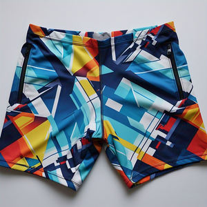 OEM Sublimation Compression Shorts Avec Poche Haute Qualité 100% Polyester Workout Yoga Shorts Hommes - Product Image 5