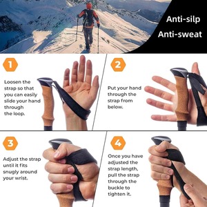 Высококачественные телескопические 6061 алюминиевые трости OEM/ODM, регулируемые, амортизирующие палки для пеших прогулок по пустыням - Product Image 4