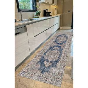 <b>Navy</b> <b>Blue</b> <b>Rugs</b> Antique Style Muted Tribal Turkish Printed <b>Rug</b>,Nonwoven Soft <b>Rug</b> - Product Image 5