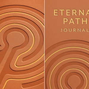 Diario Eternal Path <span class=keywords><strong>de</strong></span> LABON, Cuaderno Premium <span class=keywords><strong>de</strong></span> Tapa Dura con Diseño <span class=keywords><strong>de</strong></span> Laberinto en Relieve y Líneas Doradas para Notas <span class=keywords><strong>de</strong></span> Reflexión - Product Image 2