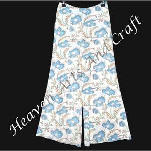 Pantalones de pijama de algodón orgánico con estampado de bloques a mano, pantalones bohemios con cintura elástica, estilo informal de pierna ancha, tipo de cintura alta, pantalones con estampado de algodón 100% #1 - Product Image 6