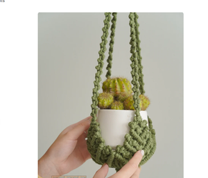 Customized Macrame Plant Hanger for <b>Wall</b> and Window Decoration Color Material Mamba Origin Iron - Product Image 2