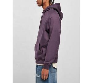 OEM 2024 Tendance Sweat à capuche pour homme surdimensionné en coton épais, demi-zip, avec poche brodée et impression en relief, en tissu éponge, pour l'hiver - Product Image 2