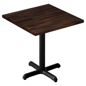 Table à manger carrée commerciale avec plateau <span class=keywords><strong>en</strong></span> bois massif et base <span class=keywords><strong>en</strong></span> métal noir pour restaurant, café, bar, mobilier - Product Image 6