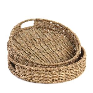 Plateaux de fruits secs de luxe tissés en paille de jonc de mer, plateau de service en herbe marine de la plus haute qualité, organisateur - Product Image 1