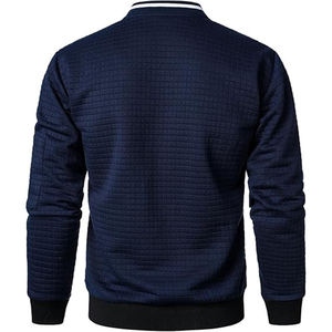 Veste matelassée décontractée pour hommes, col montant de haute qualité, séchage rapide, denim en coton et laine, enduit durable, OEM - Product Image 4