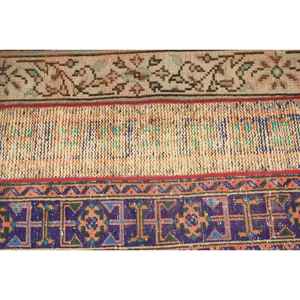 2.1x5.9 ft Turkish Vintage Rug, <b>Runner</b> Rug, <b>Red</b> Camouflage Rug - Product Image 5