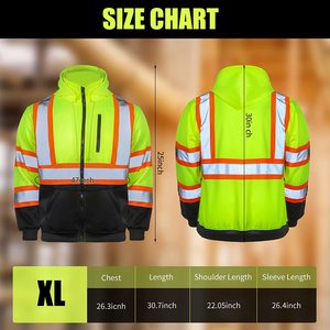 Chaleco de Seguridad Impermeable de Alta Visibilidad, Talla Grande, Chaqueta Reflectante con Capucha Desmontable para Hombre, Invierno, Construcción - Product Image 6