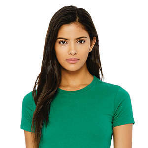 T-Shirt pour femme 100% Airlume en coton peigné et torsadé à l'anneau 32 simple 4.2 oz Kelly Slim Fit - Product Image 4