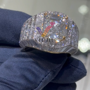 แหวนเพชรสำหรับปลูกในห้องปฏิบัติการทองคำ14K & 18K สำหรับผู้ชายและผู้หญิงที่หรูหราได้รับการรับรองสำหรับงานแต่งงาน - Product Image 3