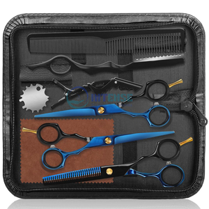 ชุดกรรไกรตัดผมสำหรับช่างตัดผมชุดกรรไกรเหล็กสไตล์ญี่ปุ่นปลายแหลมสำหรับช่างตัดผมและช่างตัดผม - Product Image 1