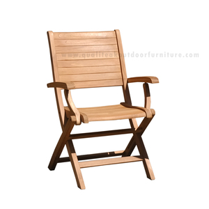 Modern Teak Wooden <b>Folding</b> <b>Chair</b>-Waterproof & Durable for Outdoor Use - Product Image 1