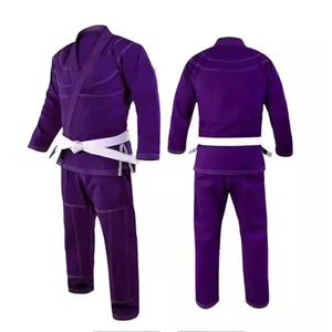 Kimono Profesional de Judo Liso Morado, Uniforme de Judo Brasileño Personalizado Azul Unisex, 100% Algodón Elástico Ligero - Product Image 1