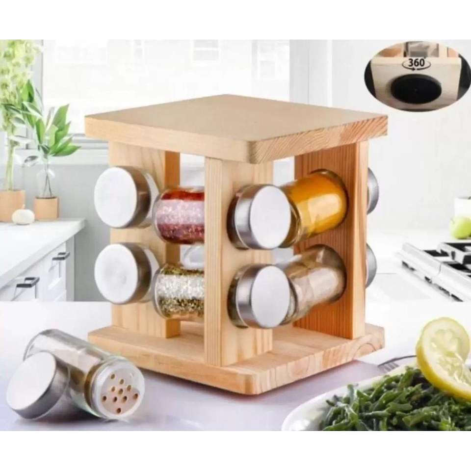 GÖNÜL STAND BAMBOO 8 PIECE SPICE BAKER G-2751