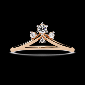 Anillo de Diamantes Minimalista y Elegante de Primera Calidad, Oro de 14K y 18K, Anillo de Boda con Mariposa, Joyería Fina para Mujer - Product Image 3