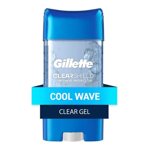 Gilette Antiperspirant and Deodorant for Men, Clear Gel, Cool Wave, 3.8oz