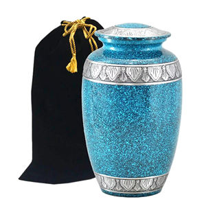 Nuevo diseño Funeral Home Supplies Metal Adult Cremation Urns & Keepsake Urns Venta al por mayor Mejor precio Acabado azul - Product Image 6