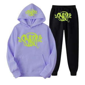 Alta calidad tendencia marca hombres algodón polar Unisex Sudadera con capucha estampado de moda Sudadera con capucha y pantalones de chándal de dos piezas chándales de manga larga - Product Image 5