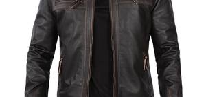 New <b>Men</b> Classic Biker Leather Motorbike <b>Jacket</b> Slim Fit Motorcycle Street Wear Winter Coat - Product Image 6