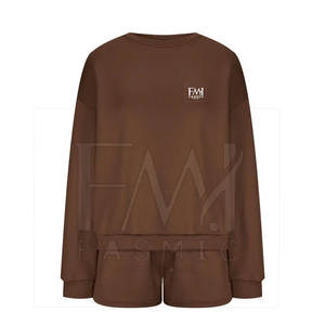 ชุดเซ็ตผ้าฝ้าย 100% คุณภาพสูง สำหรับผู้หญิง ใส่สบาย ทรงหลวม คอกลม เหมาะสำหรับฤดูหนาว - Product Image 4