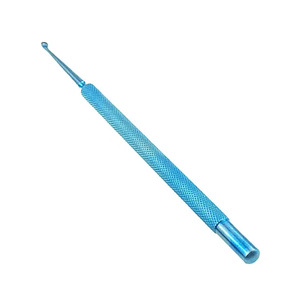 Curetas Quirúrgicas ENT Manuales de Acero Inoxidable de un Solo Extremo, Adenotomas, Curetas Dérmicas, Cureta para Lupus, Forma de Lazo, Azul, Personalizadas - Product Image 1