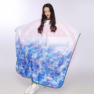 Capa de corte de pelo de peluquero de Salón al por mayor capas de peluquería de poliéster logotipo personalizado - Product Image 4