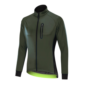Moda de alta calidad 2025 chaqueta de ciclismo personalizada para hombre cuello alto bolsillos con cremallera secado rápido impermeable a prueba de viento - Product Image 2