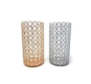 Bougeoir votif en cristal élégant fait à la main Boîte de papier en métal gaufré Centre de table de mariage décoratif pour Pâques Autre - Product Image 1