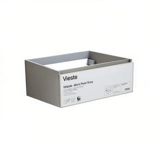 Ensemble de meubles de salle de bain Vieste 60 cm gris perle avec 1 tiroir et meuble sous-vasque - Product Image 2