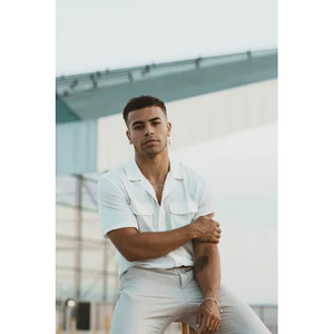 Camisa de lujo Vagmire para hombre, 100% de algodón, satén, cuello cuadrado, manga larga, ropa informal, diseño liso, ajuste Regular, un solo botón - Product Image 2