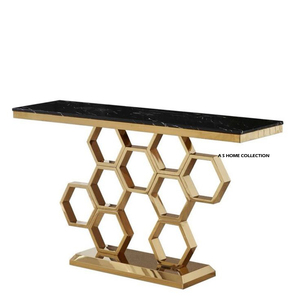 Table console standard avec design géométrique pour salon de villa et appartement, mobilier de décoration contemporaine pour la maison - Product Image 1
