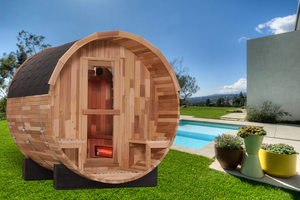 Sauna seca de barril portátil de madera de cedro rojo canadiense al aire libre popular al por mayor con precio bajo - Product Image 3